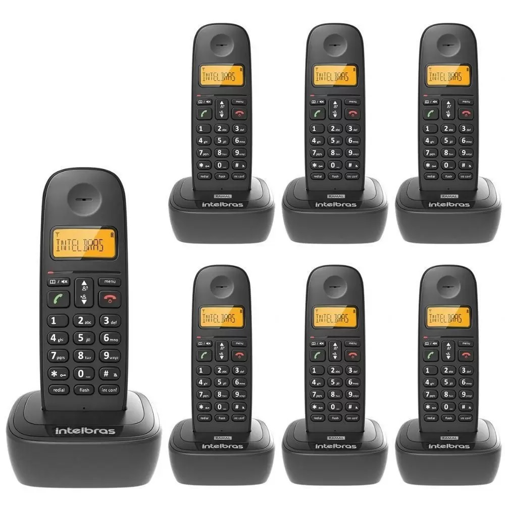 Telefone S/fio Intelbras Longo Alcance Bina E Identificador e 6 Ramais