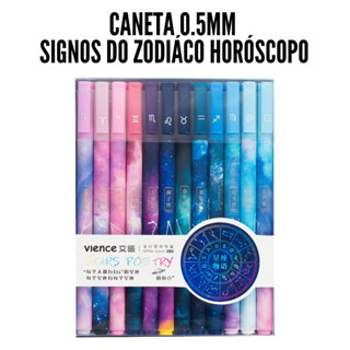 Caneta Signos Zodíaco Galáxia 0.5mm Gel Promoção