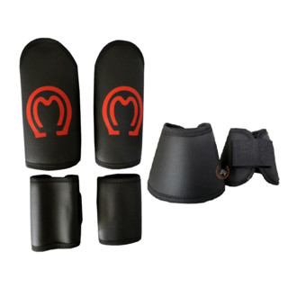 Kit Jogo de Caneleira com 4 peças para Cavalos + 1 Par de Cloche Mangalarga Várias Cores Envio Imediato!