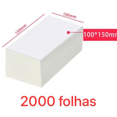 Bloco 2000 Etiqueta Termica 10x15cm 100x150 mm Térmica Adesiva Branca Para Envios E-Commerce Identificação De Embalagens em Oferta na Shopee