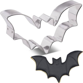 Cortador Morcego Aço Inox Pasta Americana Decoração Bolos Doces Halloween Dia das Bruxas