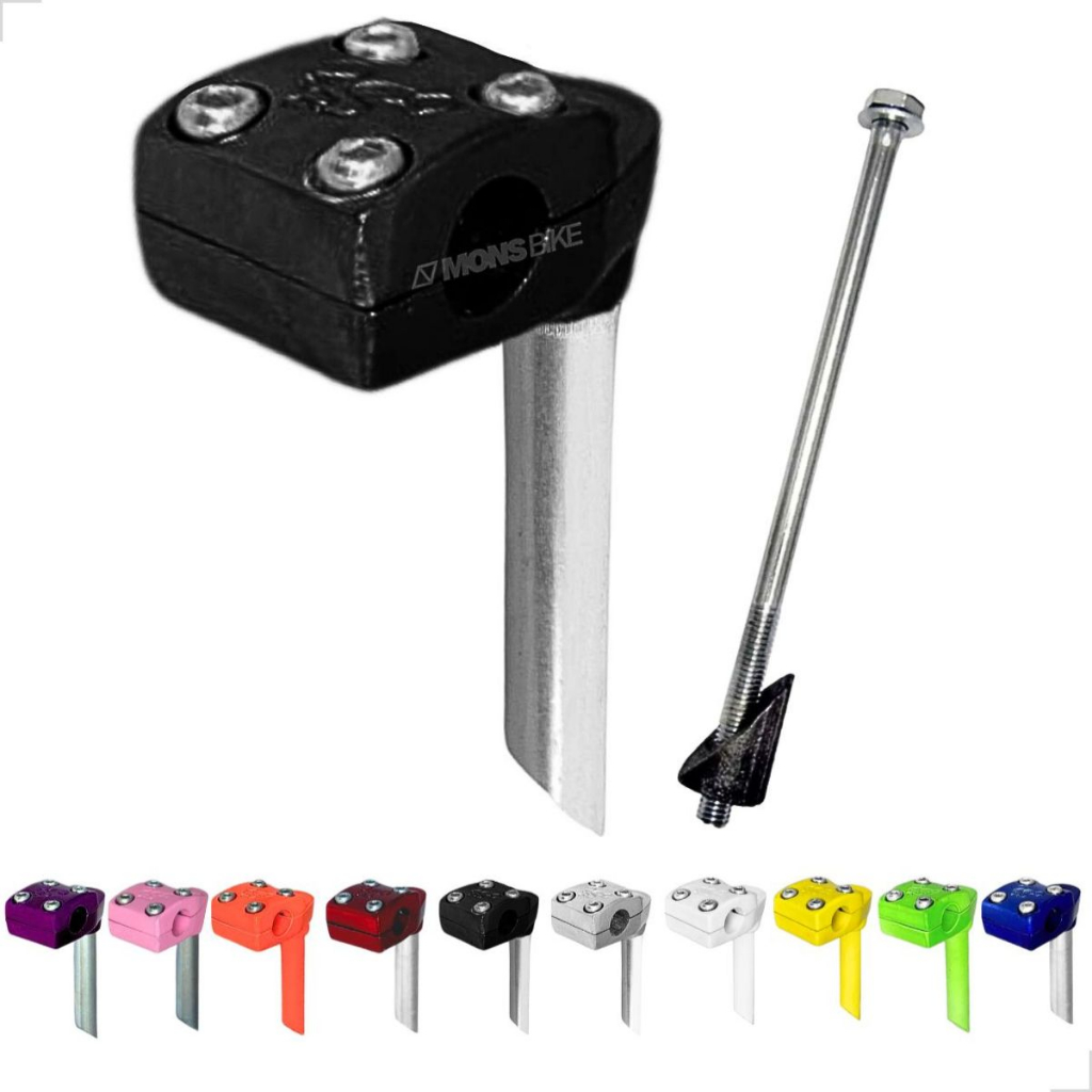 Suporte Guidão 22,2 Mesa Mesinha Bicicleta Stand Cross + Expander Diversas Cores em Oferta na Shopee