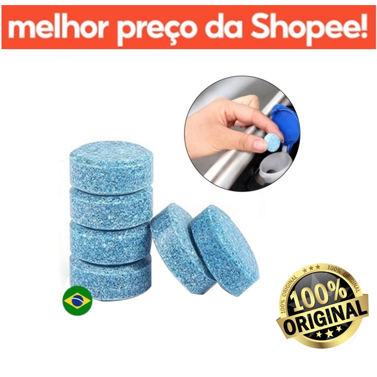 KIT 5 PASTILHAS PARA LAVAR TAMBOR DE MÁQUINA DE LAVAR ROUPAS / LAVA PÁRA BRISA DE CARROS