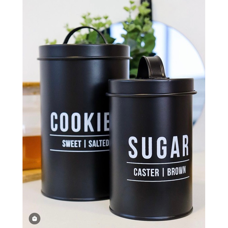 Latas Potes para Café Açúcar Bolacha Biscoito Porta Mantimentos Armazenamento Decoração