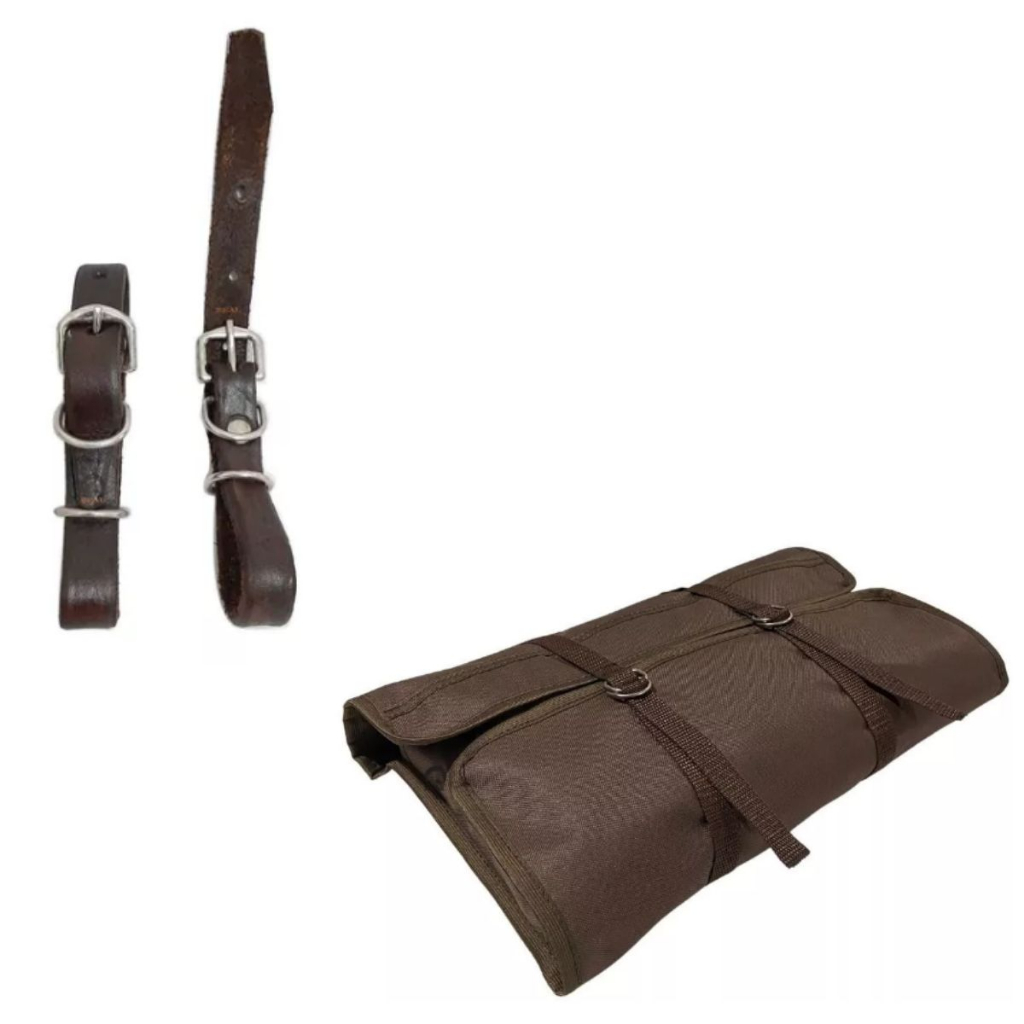 Porta Capa Boiadeiro De Lona Para Selas E Arreios E Biqueiras Com Fivela Para Rédeas Pé De Rédea Luxo
