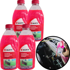 4L Aditivo Radiador Anti Fervura Pronto Uso Original Wurth Rosa