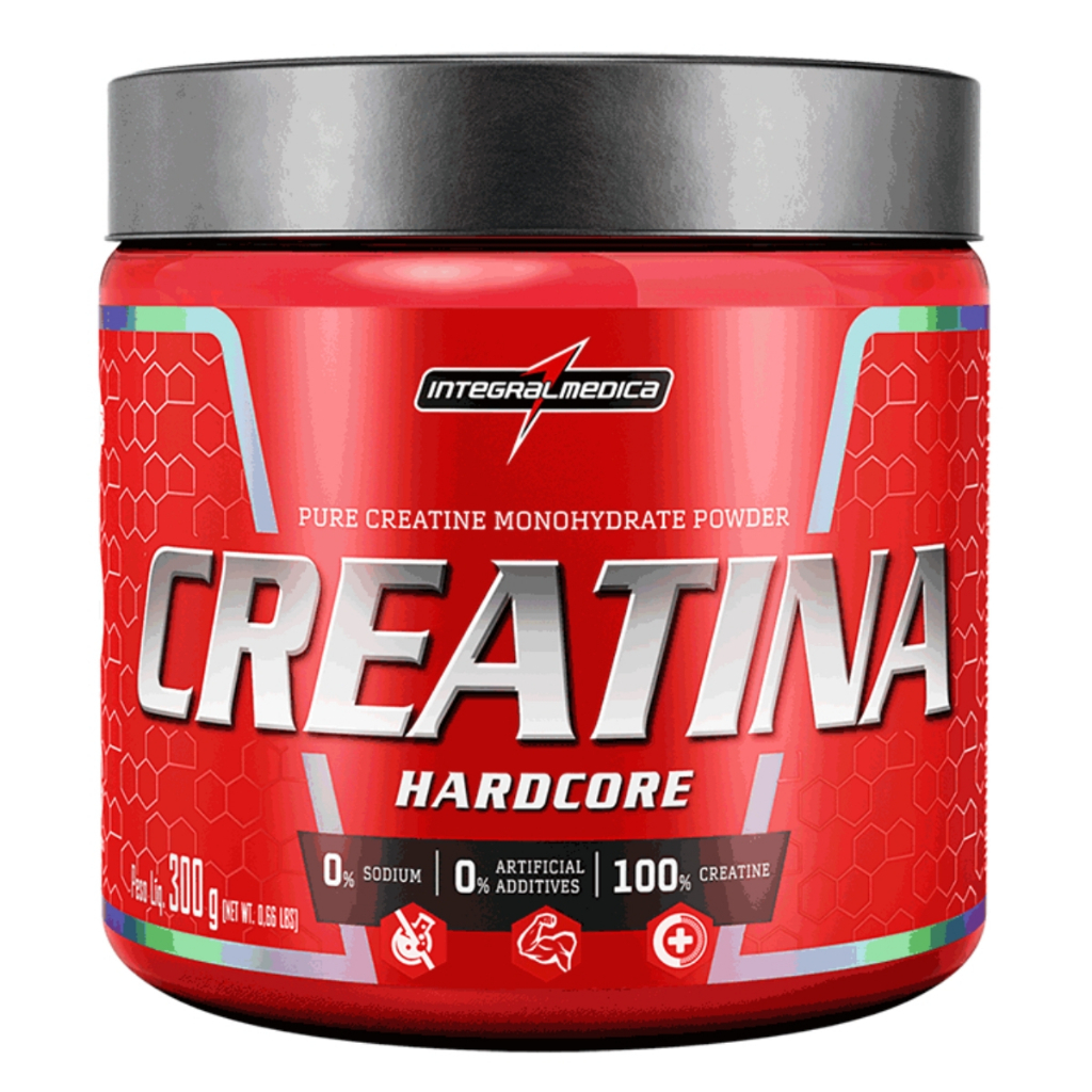 Creatina Monohidratada Hardcore 300g / 150g Original 100% Pura Integralmedica