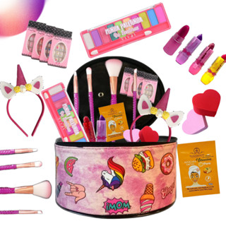 Kit Infantil Criança De Maquiagem Com Maletinha Make Linda Completa