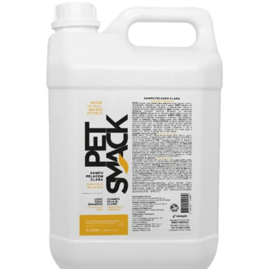 Pet Smack Shampoo Pelagem Clara 5L para Cães e Gatos Centagro