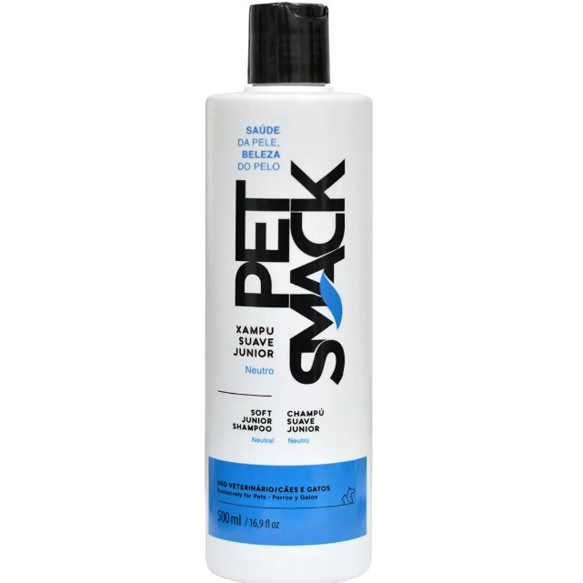 Pet Smack Xampu Suave Junior 500ml com PH Neutro para Cães e Gatos Centagro