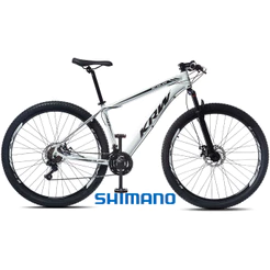 Bicicleta aro 29 Alumínio KRW Shimano 24 Velocidades, Freio Disco Hidráulico, Suspensão dianteira S41