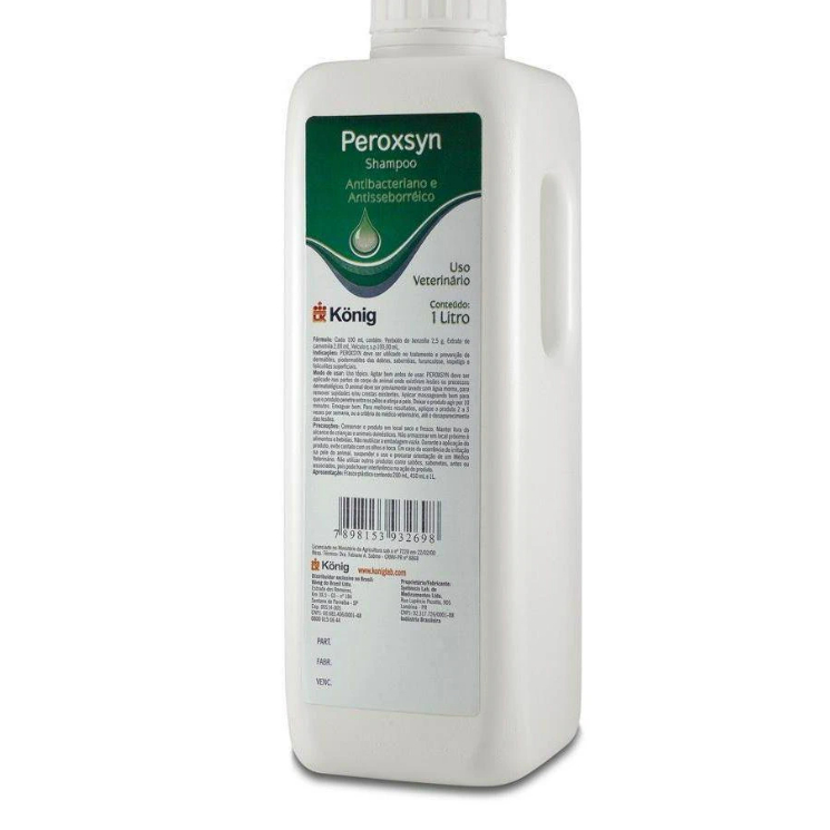 Shampoo Peroxsyn 1L para Cães e Gatos König em Oferta na Shopee