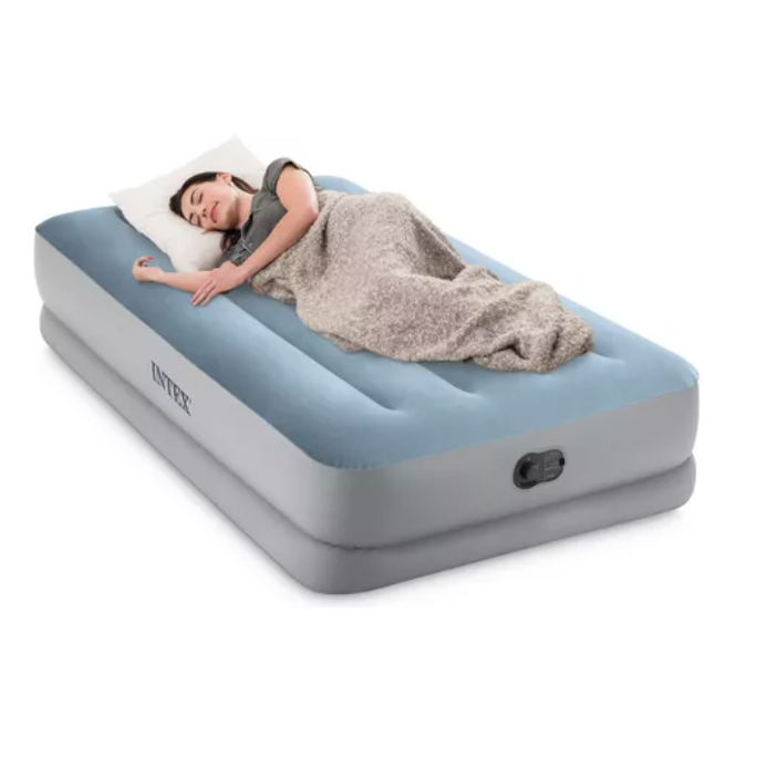 Colchão Elevado Mid-rise Conforto Dura-beam Solteiro - Intex 64159 em Oferta na Shopee