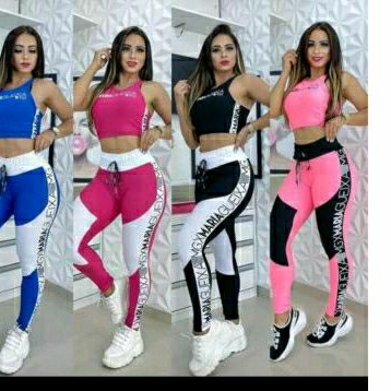 Conjunto Academia feminino Maria gueixa em Oferta na Shopee