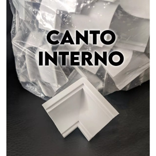 Canto Interno Forro Pvc Moldura Branco Neve - 10 Unidades