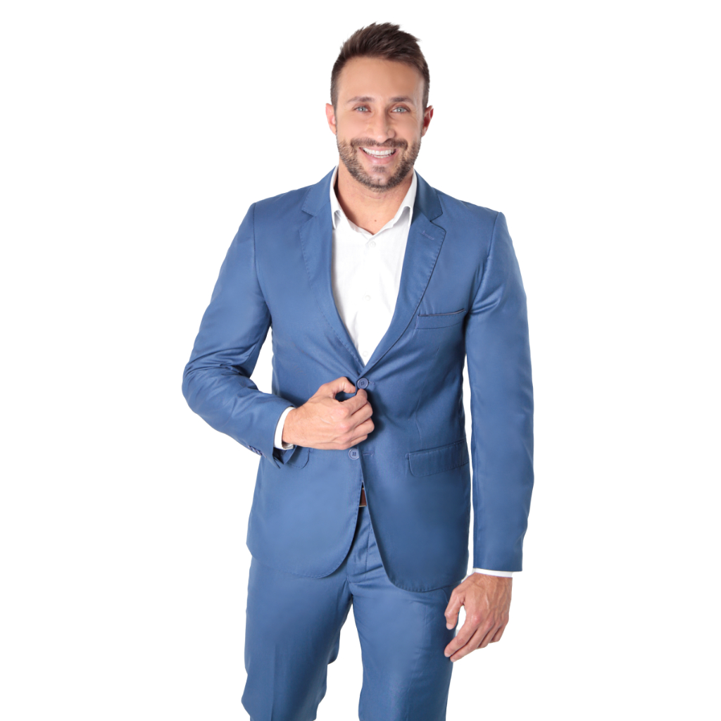 Terno Masculino Poliviscose Mega Oferta Tradicional Slim Fit