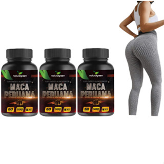 Kit 03 Maca Peruana Cresce Bumbum Coxas Aumenta Libido 60 Cápsulas cada 550mg