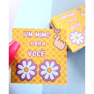 50 Tags personalizadas para brincos mimo para clientes cores aleatorias fofos em Oferta na Shopee