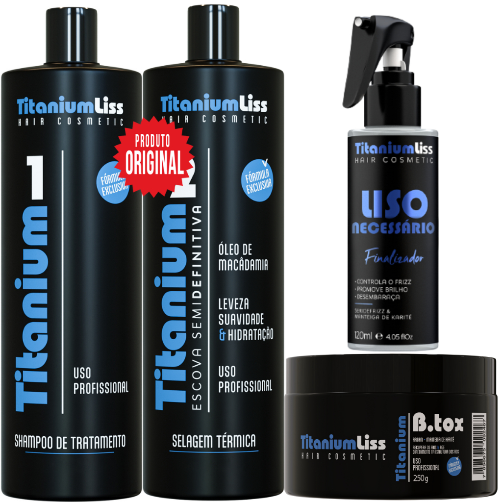 Progressiva Semi Definitiva Titanium Liss  + Botox  + Liso Necessário Protetor Térmico