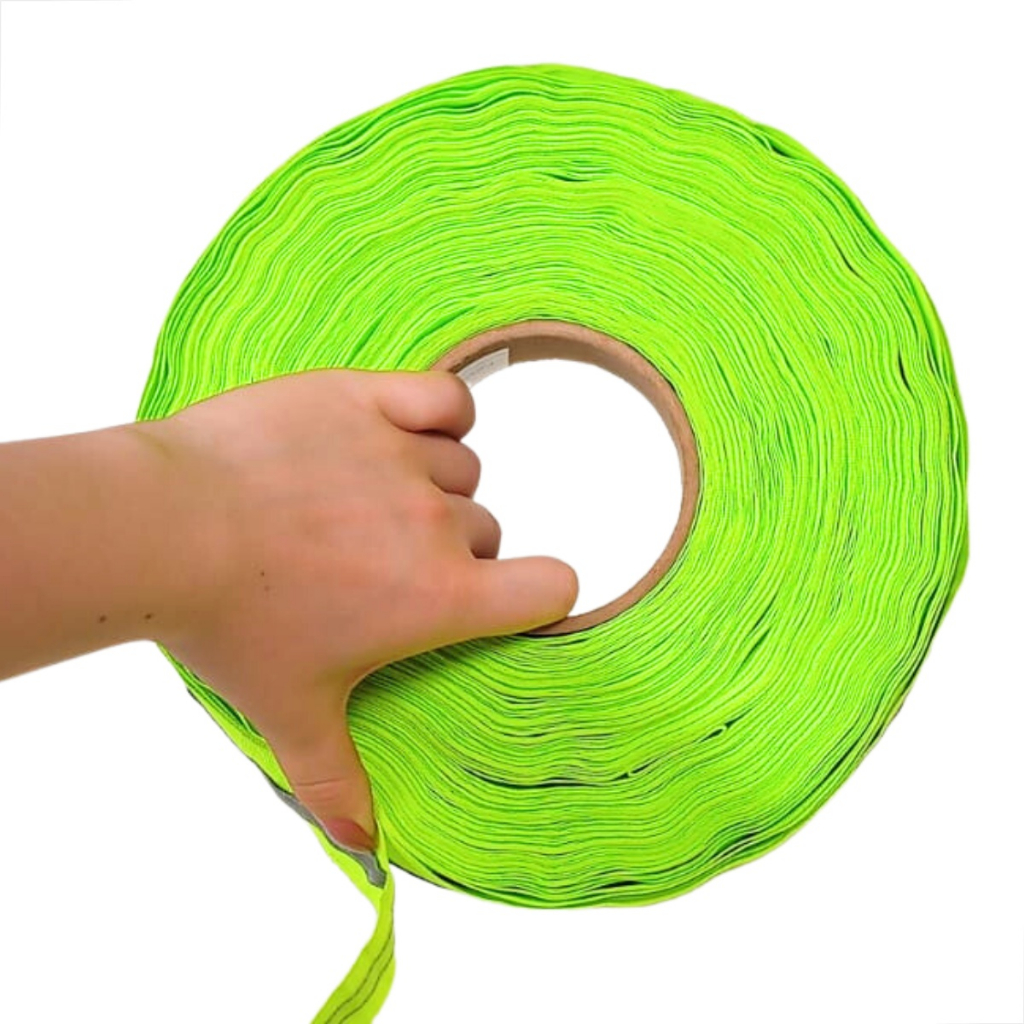 Faixa Fita Refletiva Sinalizadora Roupas E Uniformes 20 Metros Profissional Jaleco Longa brim Sinalização Colete De Segurança Gorgurão Bricolage Rolo 50mm Verde Faixa Cinza Reflete Luz Fluorescente