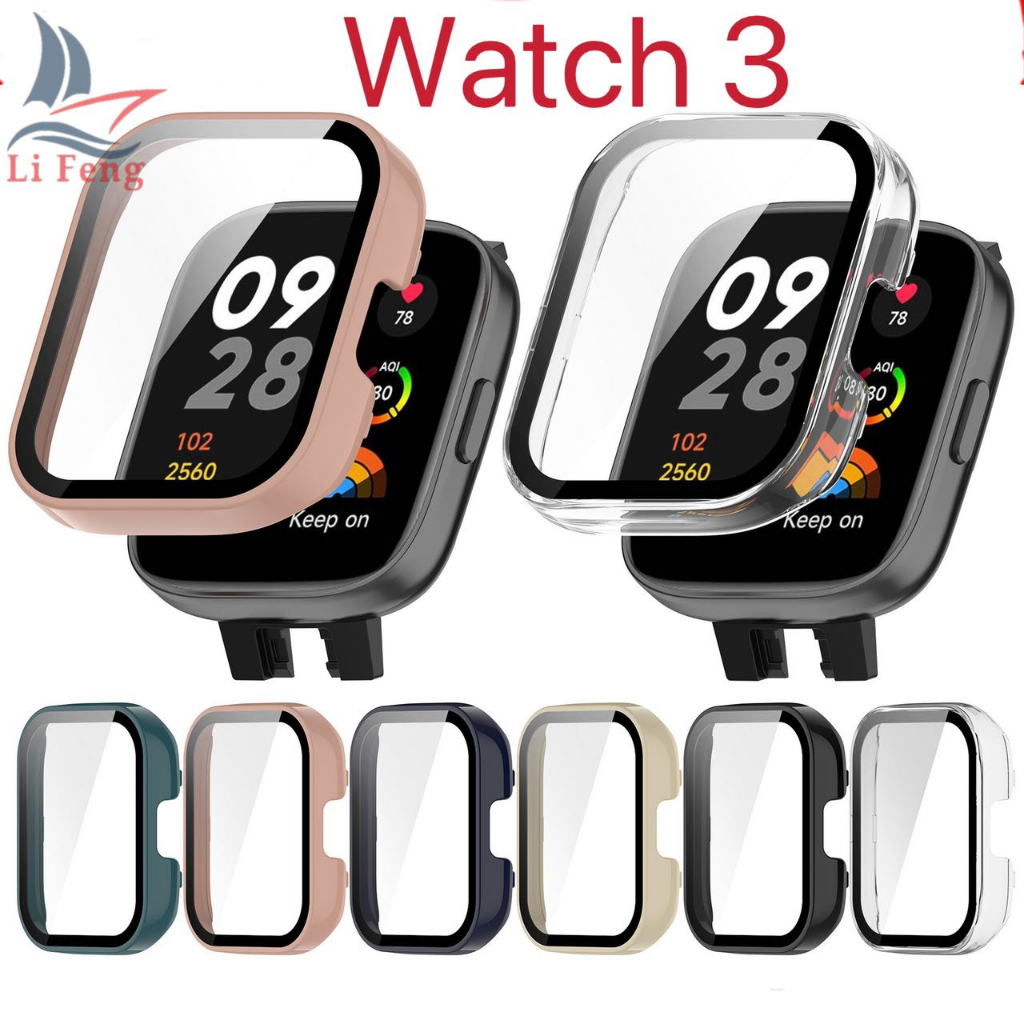Capa case De Vidro Protetora Para Redmi Watch 3 case Vidro Temperado