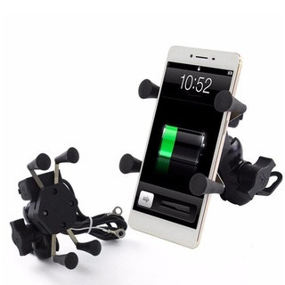 Suporte De celular Carregador Usb Alumínio Motocicleta Garra em Oferta na Shopee