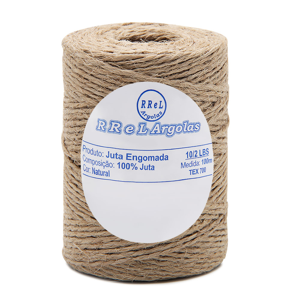 Fio de Juta Engomada RREL 10/2 LBS 100mts TEX 700 100% juta