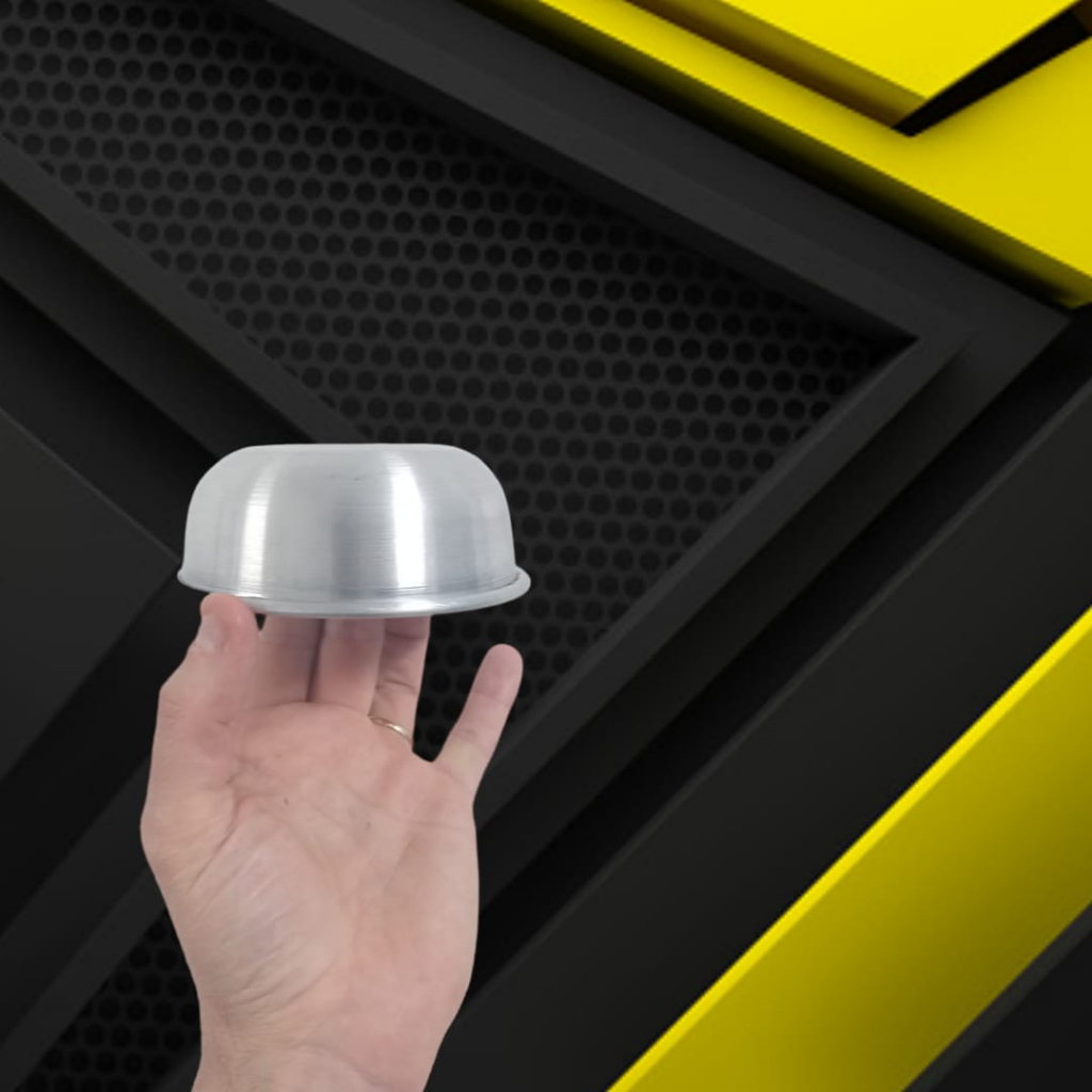 6 Forma Para Mini Pudim (ABAULADA) Flan c/ cone  (Aluminio Genuíno)!