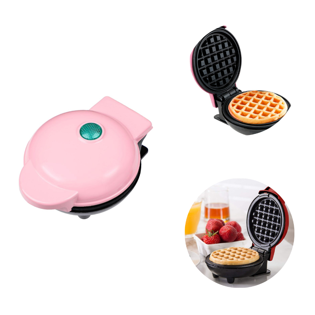 Mini Máquina De Waffle Portátil 110v Elétrica Antiaderente Panquecas lanche