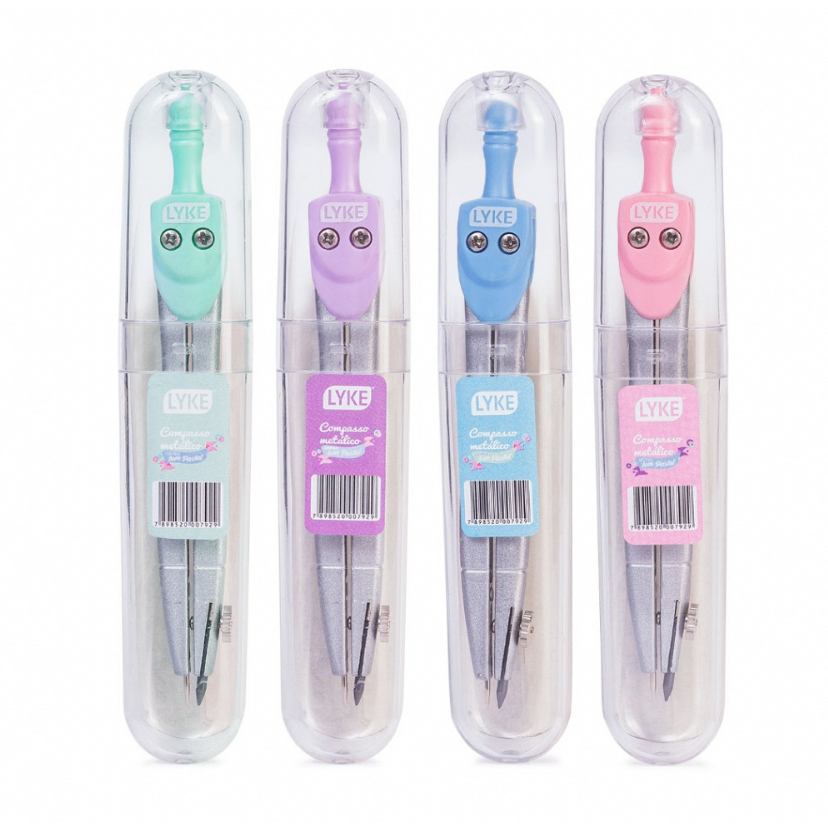 Compasso Metálico Tons Pastel (4 Cores) em Oferta na Shopee