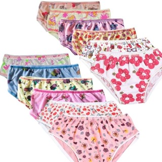 Kit 12 Calcinha Infantil Para Menina Criança E Bebê De Algodão