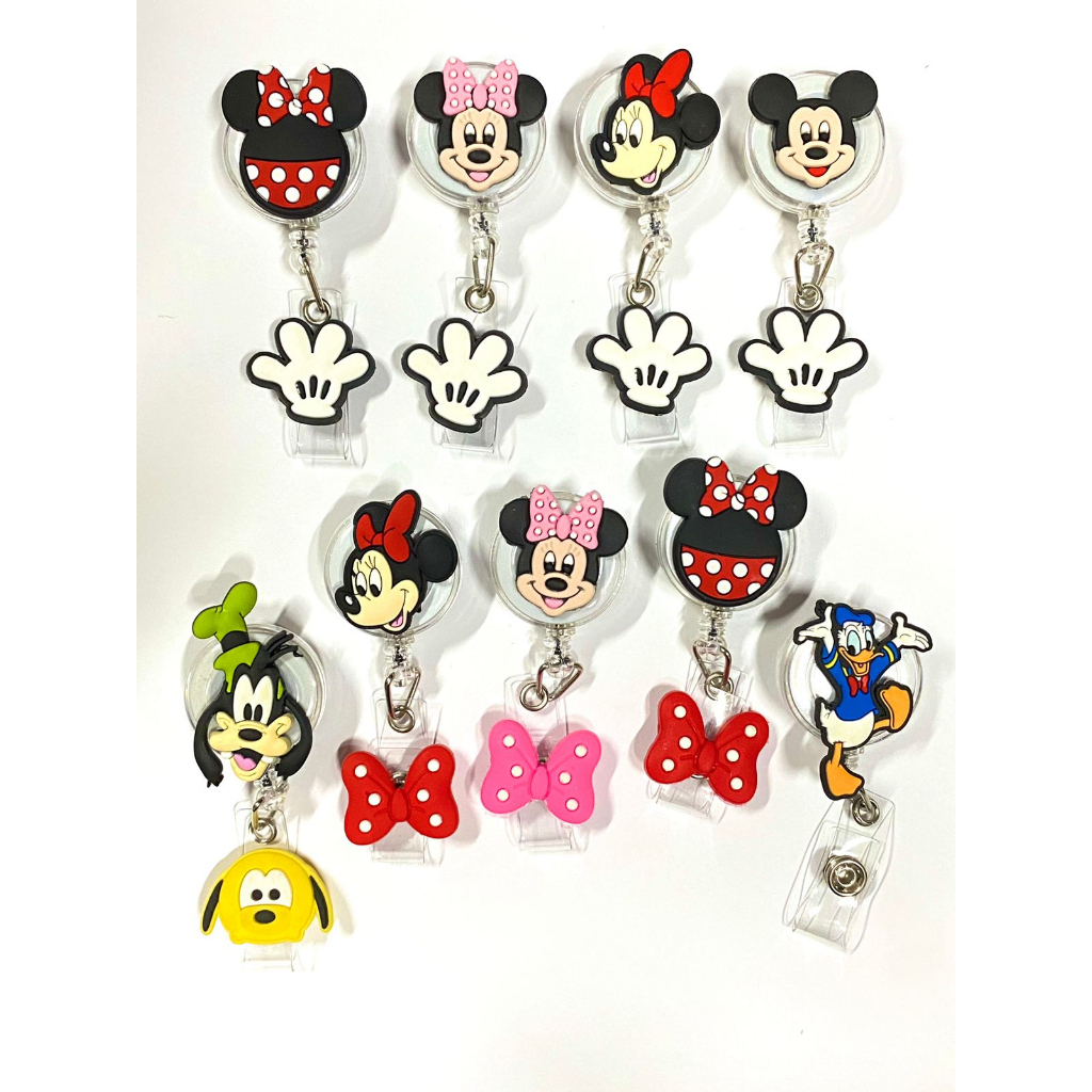 Roller clip - Porta Cracha Retrátil de personagem - Minnie e Mickey em Oferta na Shopee