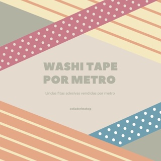 Washi tape (fita adesiva) por metro Diadorim (novos modelos) em Oferta na Shopee