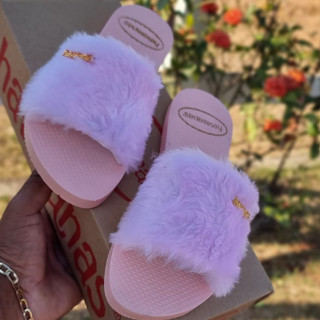 Chinelo Feminino Slide Pelúcia Antiderrapante Envio Rápido 2023