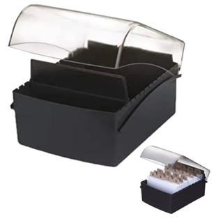 Fichário de mesa organizador de fichas pautadas 4 x 6 Preto Pequeno Maxcril em Oferta na Shopee