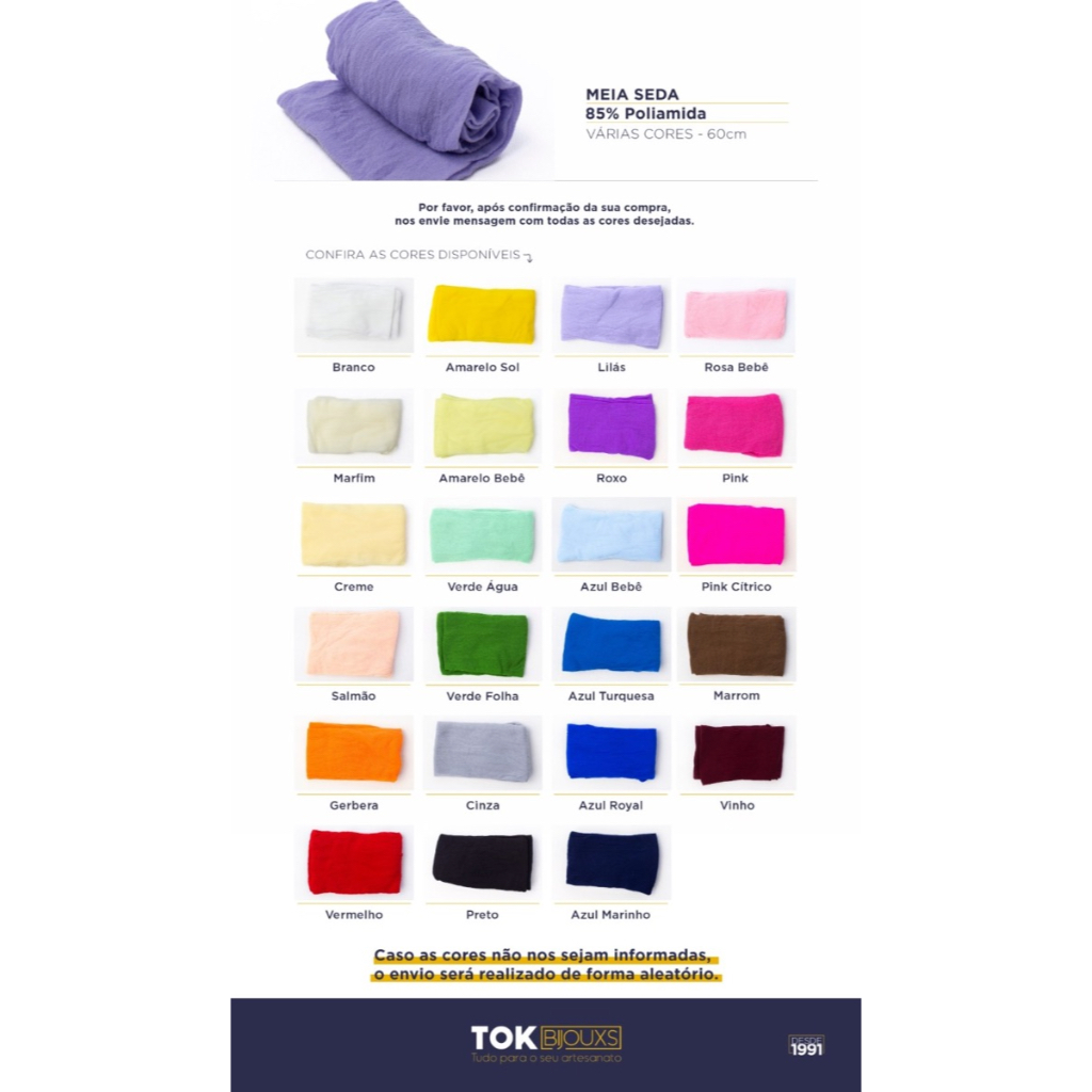 5 Meias de Seda Passo Foto - Artesanato - A Escolher