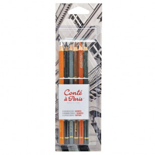 Conjunto de Lápis Crayon Conté à Paris com 6 cores
