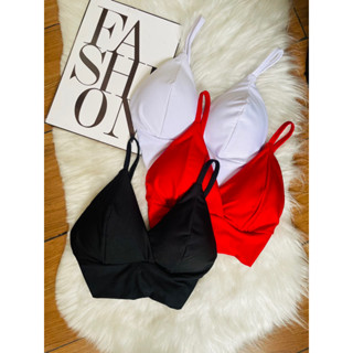 Kit 3 Cropped alcinha suplex com bojo promocao