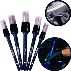 Kit 5 Pincéis Para Detalhamento Automotivo Interno Vonixx