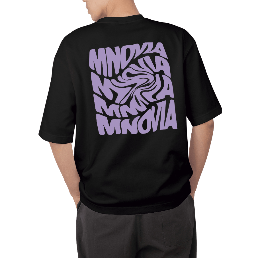 Camiseta Mnoviaeab Geométrica Japan Oversized