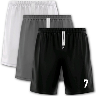 Kit com 3 Bermudas Shorts de Futebol Dry Fit Com Numeração 7 Masculino em Oferta na Shopee