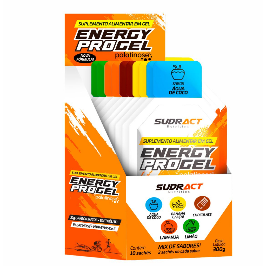 Energy Pro Gel Sachês De 30g Sudract Nutrition - Gel de Carboidrato (Pedal/Endurance/Bike)