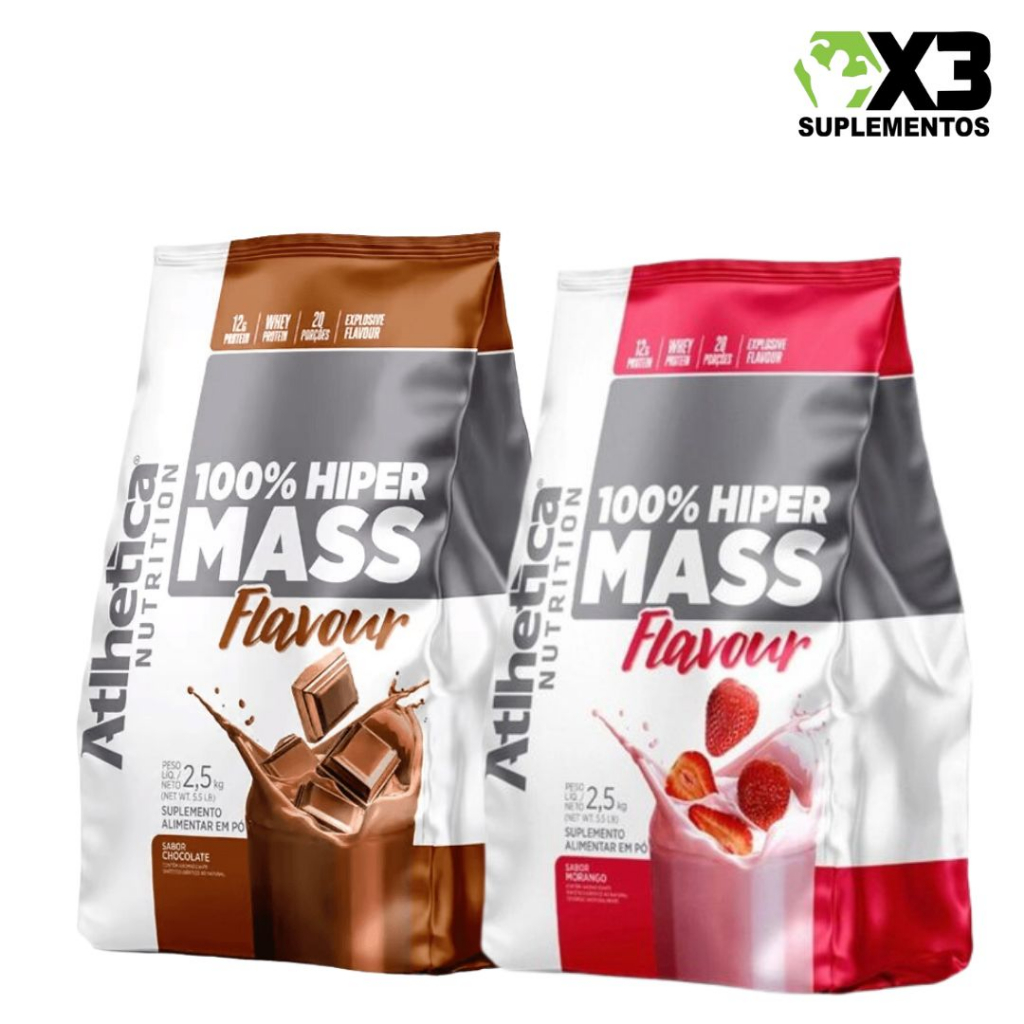 Massa Hipercalórico100% Hiper Mass Flavour 2,5kg - Atlhetica