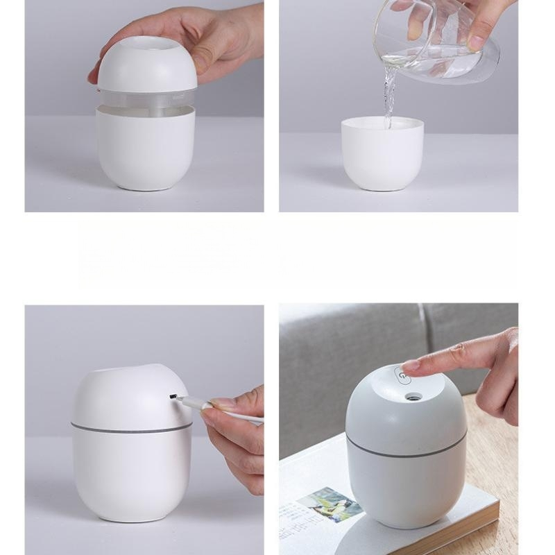 Umidificador De Ar Com Grande Capacidade Para Casa/Escritório Com Atmosfera Led Luz Noturna Lâmpada Casa Para  Casa