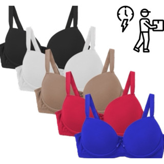 Kit 5 Sutian De Bojo Comun Com Alça Reguladora Sutiã Com Bojo Lingerie Confortavel