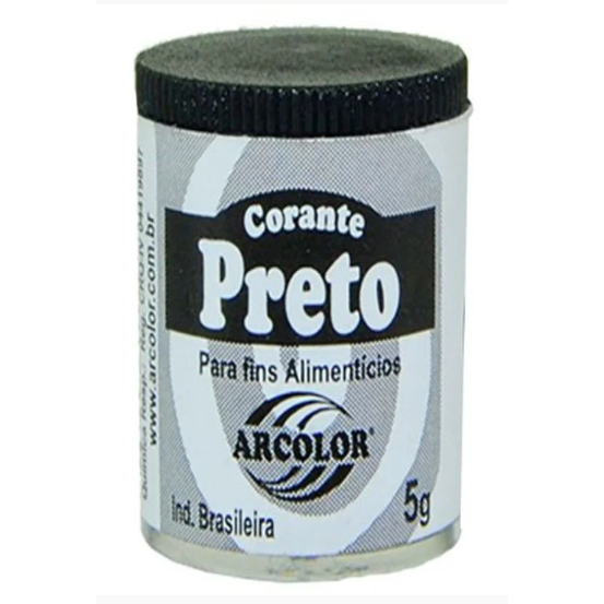 Corante em pó Preto 5g Arcolor Rizzo Confeitaria - Food & Beverages