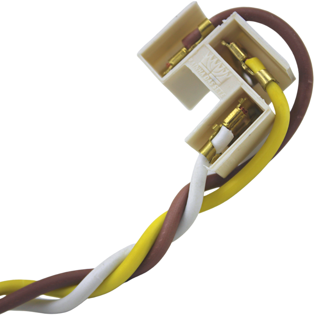 Chicote Conector 3 Vias Soquete do Farol Lampada H4 ETE7090B - Rainha da Sete | Piqueri Autopeças