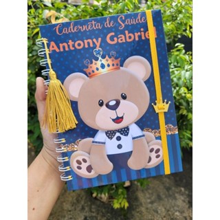 Caderneta de Vacinação/Saúde Personalizada - Com o nome do Bebê Menino caderneta sus