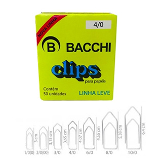 Clips galvanizado 4/0 50un - linha leve  Bacchi em Oferta na Shopee