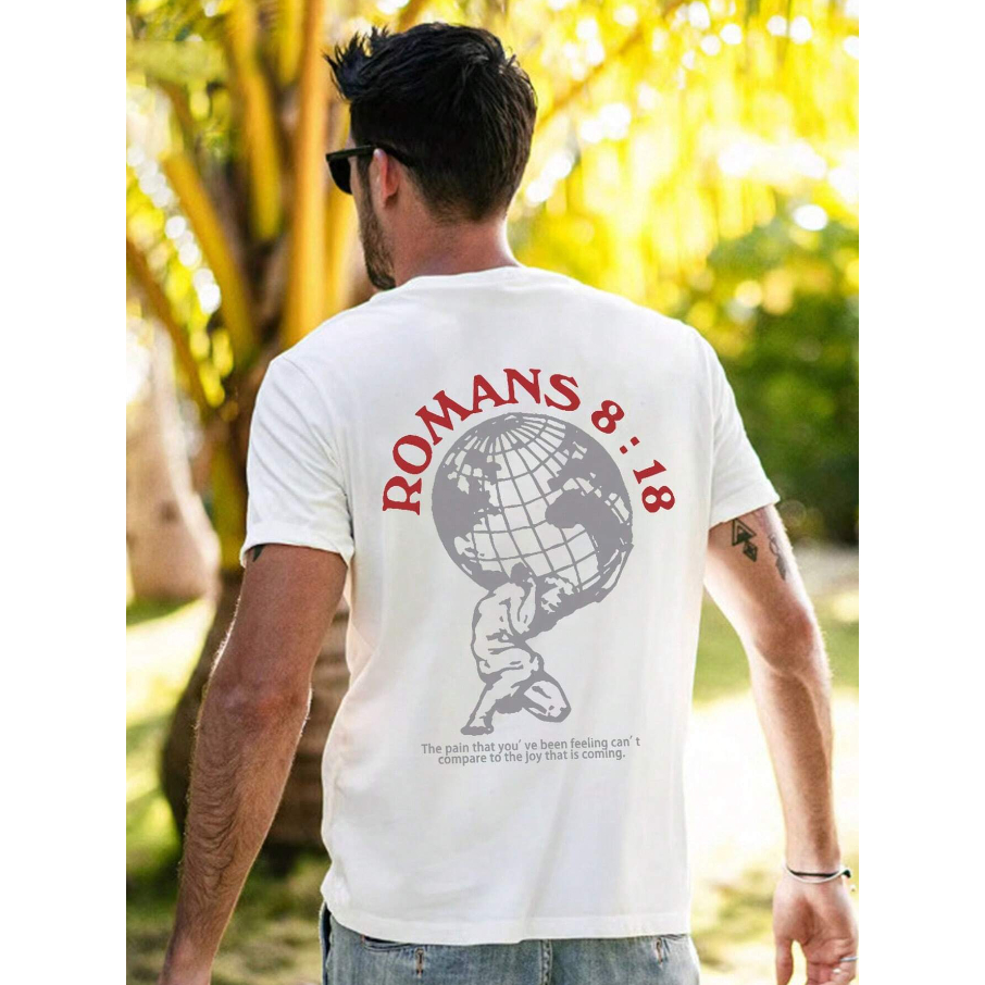 Camiseta Romans 818 For His Glory Oversized Streetwear Aesthetic Top